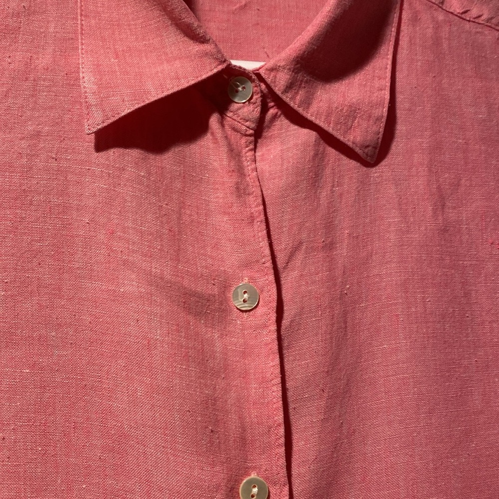 L.L.Bean 100% Linen Shirt Size Small - Picture 3 of 8